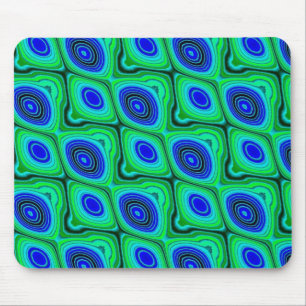 blue and green mouse mat
