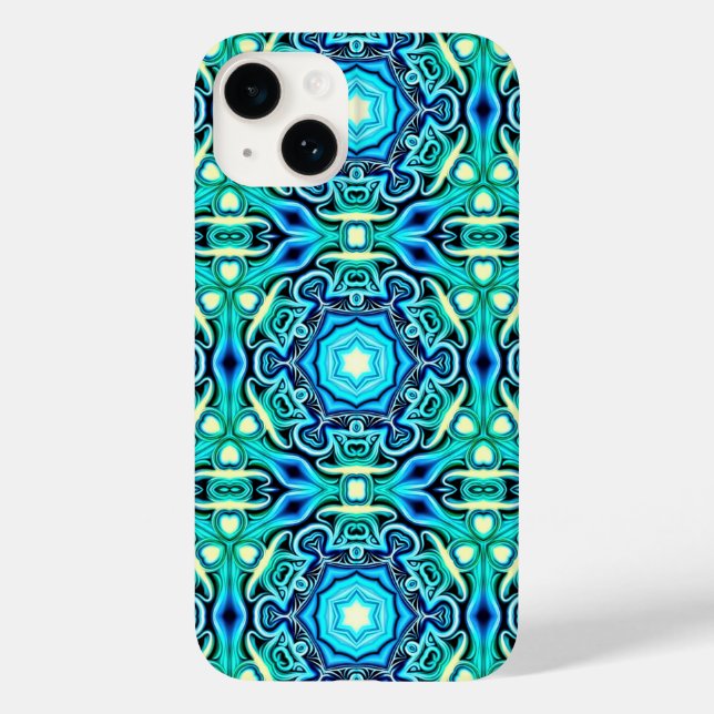 Blue and Green patterned iPhone / iPad case (Back)