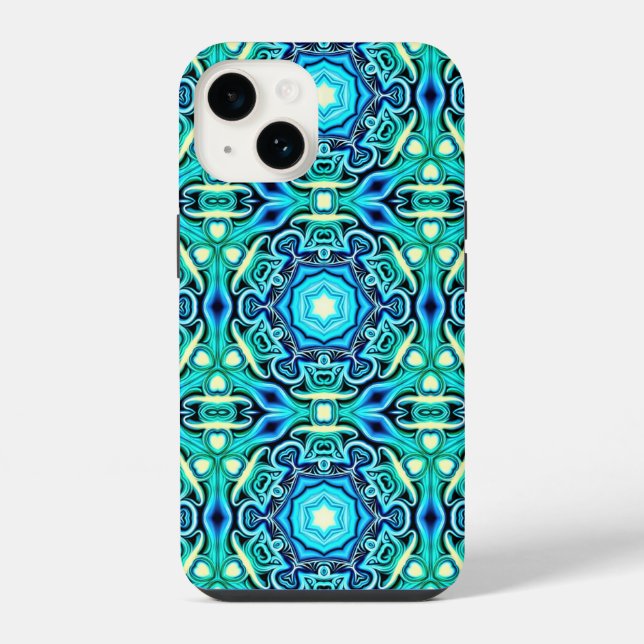 Blue and Green patterned iPhone / iPad case (Back)