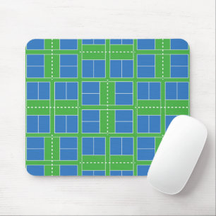 Blue and Green Pickleball Courts Mouse Mat