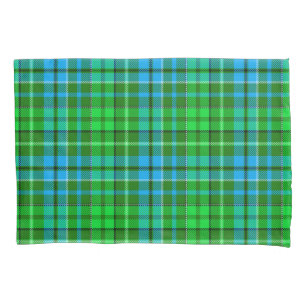 Blue and Green Plaid Tartan Green  Pillowcase