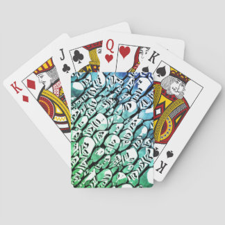 Blue and Green Playing Cards