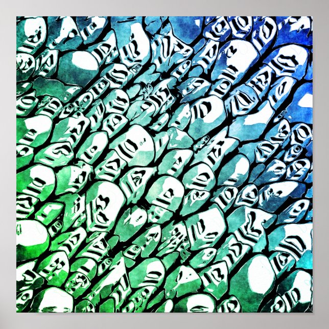 Blue and Green Poster (Front)