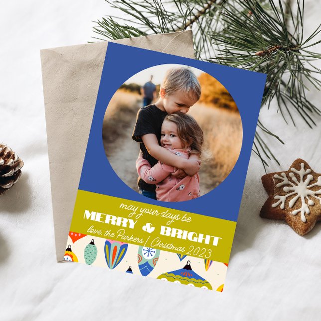 Blue and Green Retro Holiday Card (Creator Uploaded)