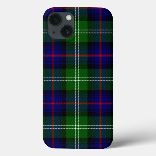 Blue and Green Scottish Clan Sutherland Tartan Case-Mate iPhone Case (Back)