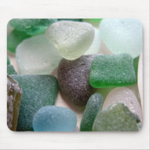 Blue and Green Sea Glass Mouse Mat