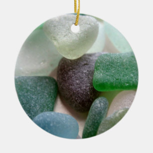 Blue and Green Sea Glass Ornament