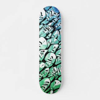Blue and Green Skateboard