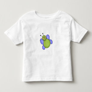 Blue and Green Smiling Bug Toddler T-Shirt