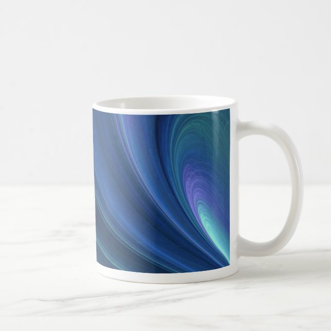Blue And Green Soft Sand Waves Coffee Mug (Right)