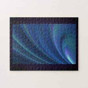 Blue And Green Soft Sand Waves Jigsaw Puzzle