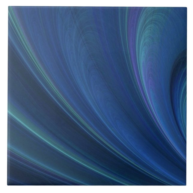 Blue And Green Soft Sand Waves Tile (Front)