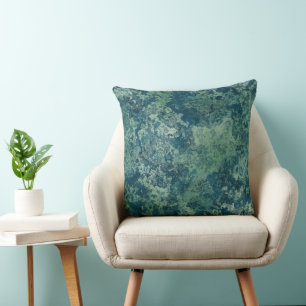 Blue and Green Stone abstract Cushion