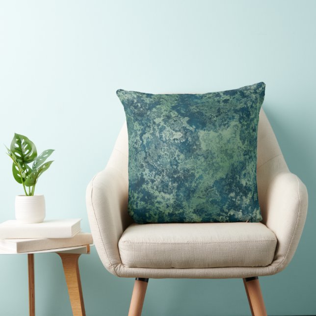 Blue and Green Stone abstract Cushion (Chair)