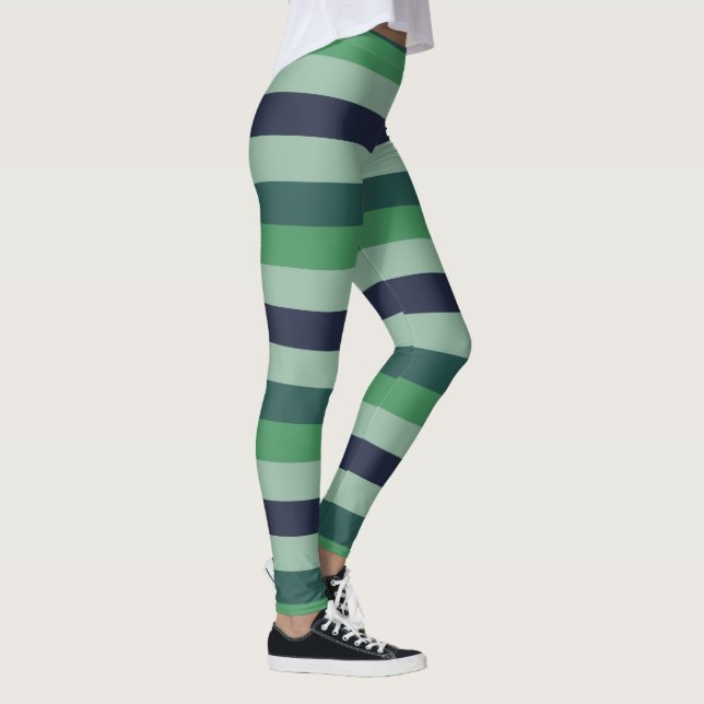 Blue and Green Stripe leggings (Right)