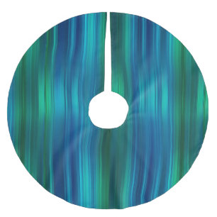 Blue and Green Striped Tree Skirt