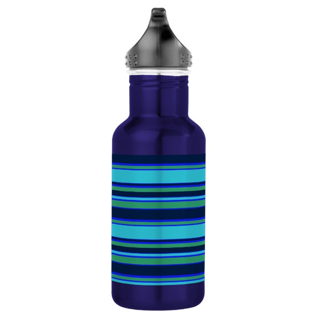 Blue and green stripes 532 ml water bottle (Right)