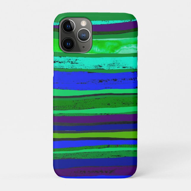 Blue and green stripes Case-Mate iPhone case (Back)