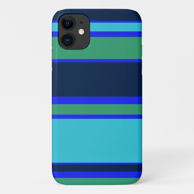 Blue and green stripes Case-Mate iPhone case (Back)