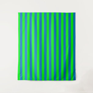 Blue and Green Stripes Design Tapestry