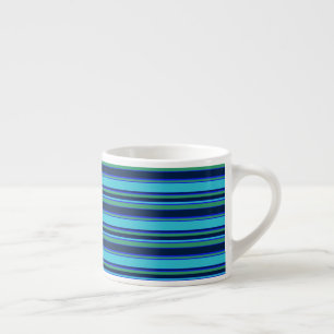 Blue and green stripes espresso cup