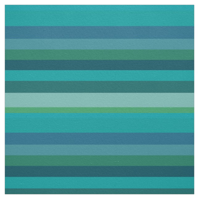 Blue and Green Stripes Fabric (Swatch)