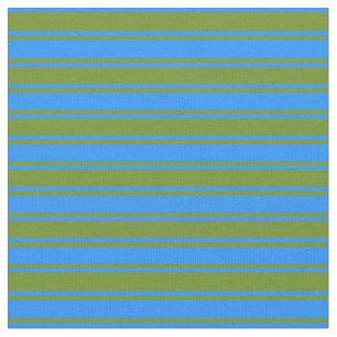Blue and Green Stripes/Lines Pattern Fabric