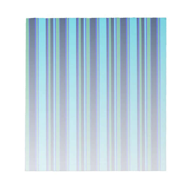 Blue and green stripes notepad (Front)