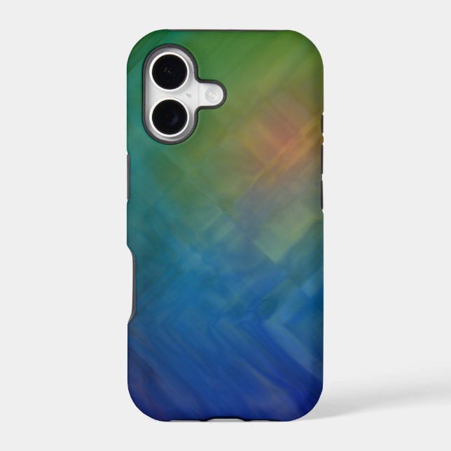 blue and green texture iphone case (Back)
