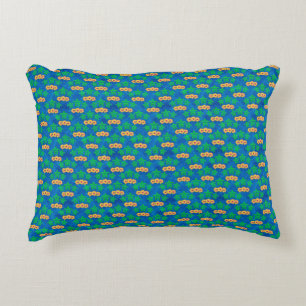 Blue and Green Tribal Green Sea Turtles Decorative Cushion