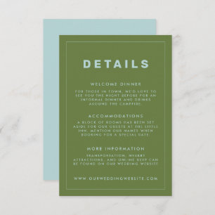 Blue and Green Wes Anderson Inspired Detail Card