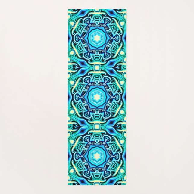 Blue and Green Yoga Mat (Back)