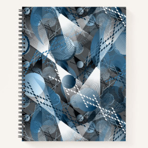 Blue and grey. Abstraction. Notebook