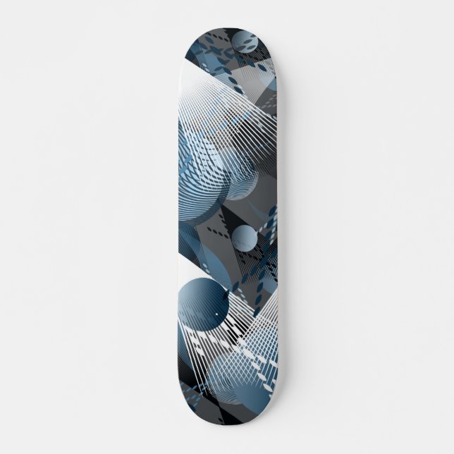 Blue and grey. Abstraction. Skateboard (Front)
