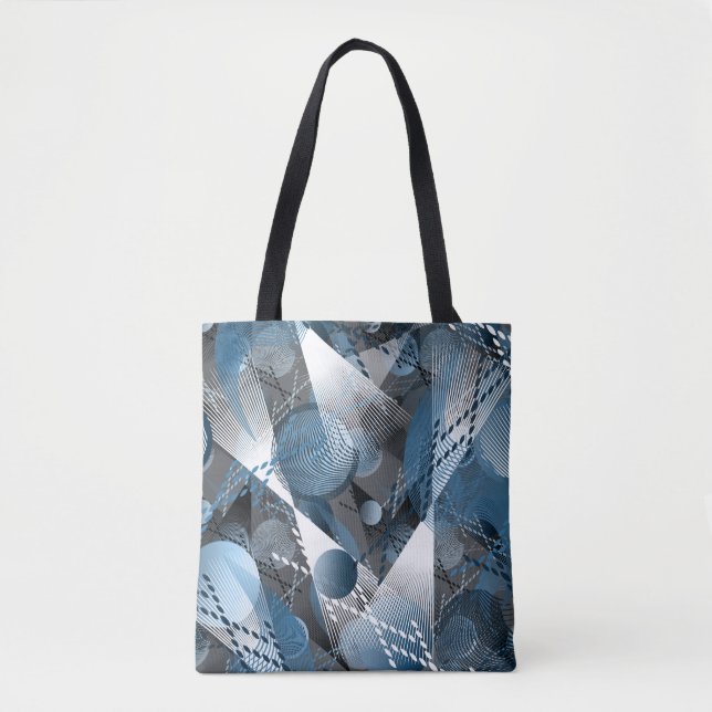 Blue and grey. Abstraction. Tote Bag (Front)