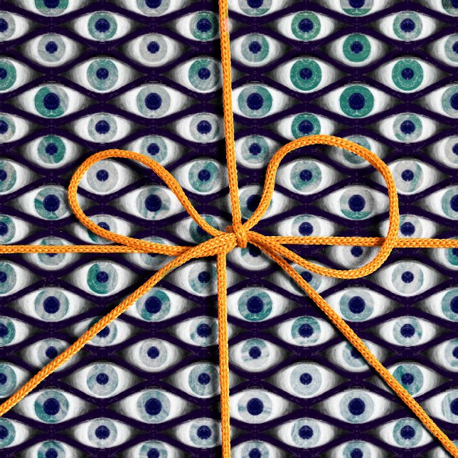 Blue and grey eyes pattern wrapping paper (Creator Uploaded)