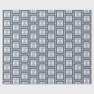 Blue and Grey Graduation Wrapping Paper 2026