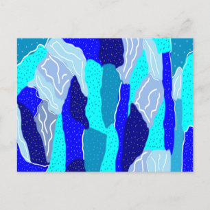 Blue and Grey Ice  Postcard