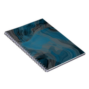 Blue and Grey Marble Abstract Notebook