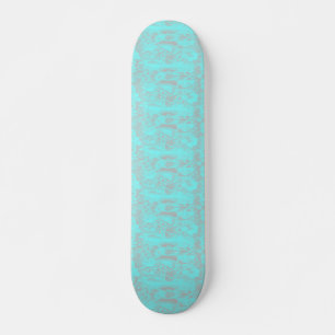 Blue and grey marble skateboard