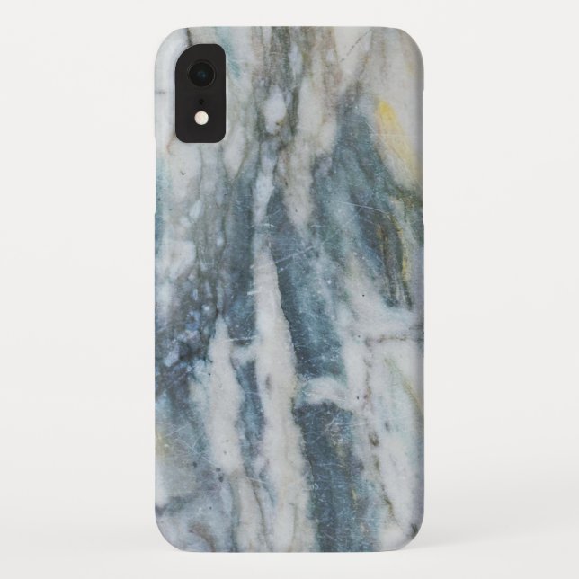 Blue And Grey Marbled Texture Case-Mate iPhone Case (Back)