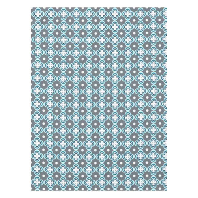 Blue and Grey Pattern Tablecloth (Front)