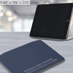 Blue and Grey Simple Typographic iPad Air Cover<br><div class="desc">A simple typographic business template in a modern minimalist style that can easily be updated with your company name and text. Designed with classic typography, you can customise by changing the text using the fields provided. A simple minimalist design for sales, advertising, marketing, and promotion; for your employees, customers, clients,...</div>
