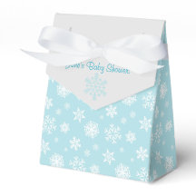 Blue and Grey Snowflake Favour Box