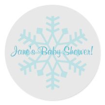 Blue and Grey Snowflake Sticker