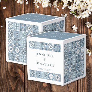 Blue and Grey Spanish tiles Favour Box