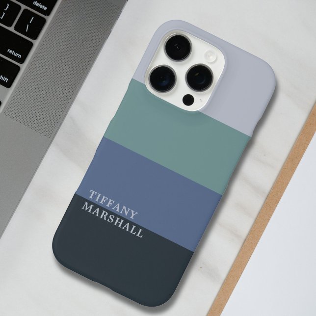 Blue and Grey  Stripes Pattern  Case-Mate iPhone Case (Creator Uploaded)