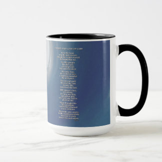 Blue and Grey Wave with Religious Biblical Poem  Mug