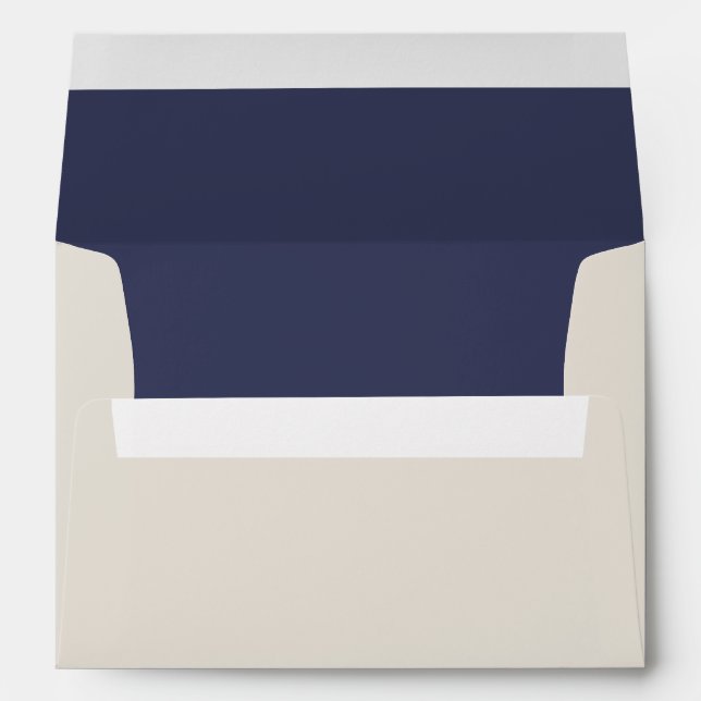 Blue and Ivory Nautical Theme Wedding Envelope (Back (Bottom))
