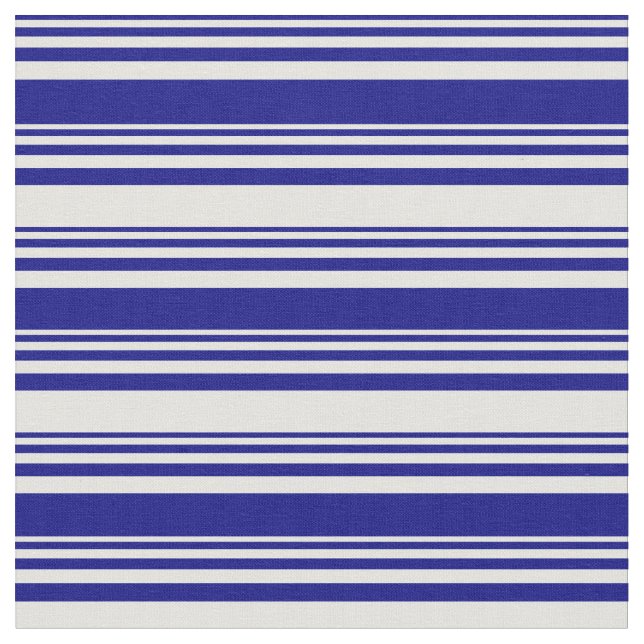 Blue and Light Cyan Coloured Striped Pattern Fabric (Close Up)